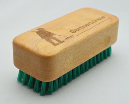 Gärtnerbürste Handwaschbürste, kräftige, robuste Nylonborsten, 6 Reihen, Griffmulde für guten Halt.